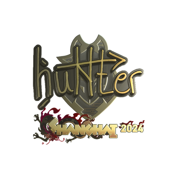 Sticker | huNter- (Gold) | Shanghai 2024