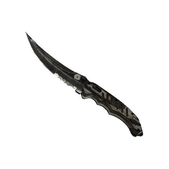 ★ Flip Knife | Black Laminate (Battle-Scarred)