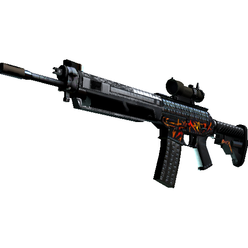 StatTrak™ SG 553 | Heavy Metal (Well-Worn)