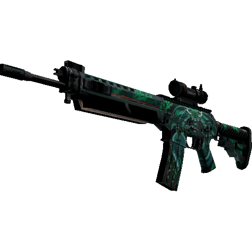 SG 553 | Dragon Tech (Battle-Scarred)