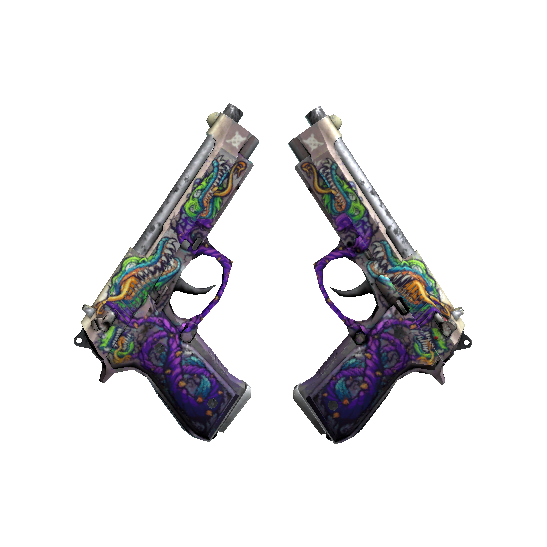 StatTrak™ Dual Berettas | Flora Carnivora (Battle-Scarred)