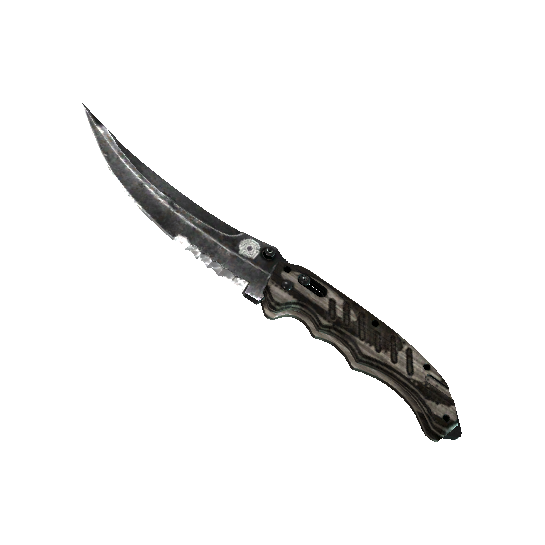 ★ StatTrak™ Flip Knife | Black Laminate (Well-Worn)