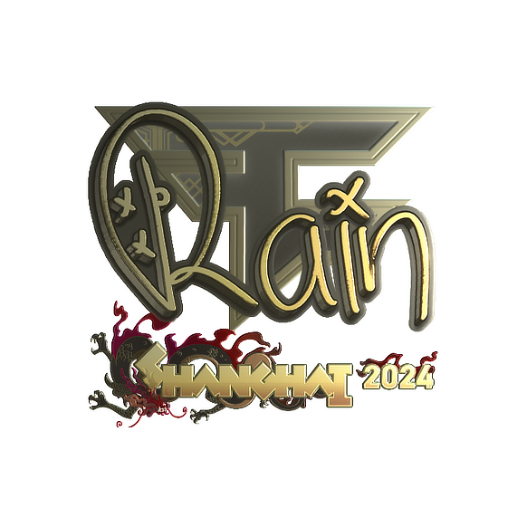 Sticker | rain (Gold) | Shanghai 2024