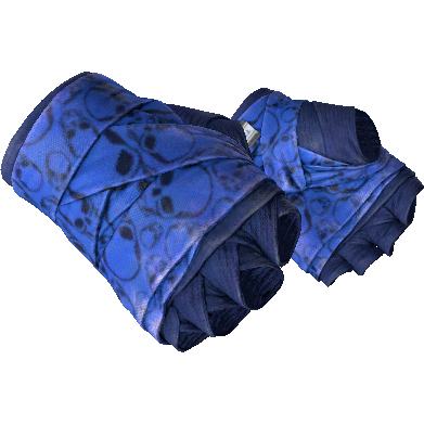 ★ Hand Wraps | Cobalt Skulls (Well-Worn)