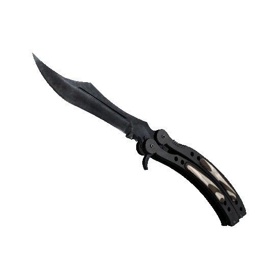 ★ Butterfly Knife | Black Laminate (Factory New)