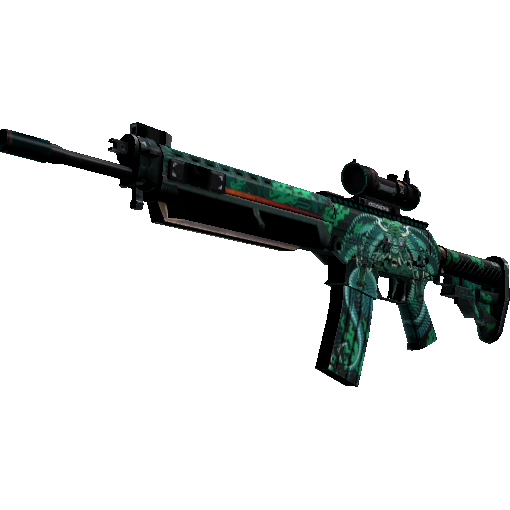 StatTrak™ SG 553 | Dragon Tech (Well-Worn)