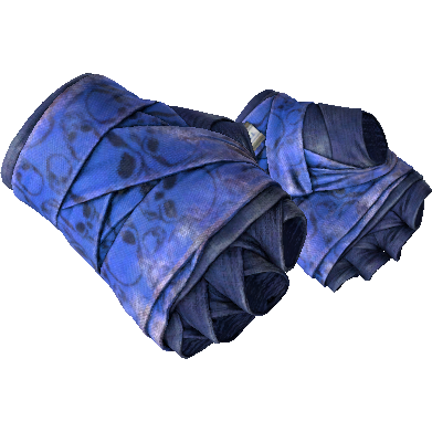 ★ Hand Wraps | Cobalt Skulls (Battle-Scarred)