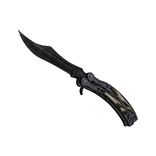 ★ Butterfly Knife | Black Laminate (Battle-Scarred)