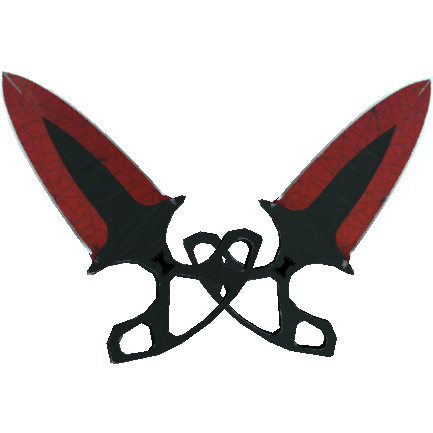 ★ Shadow Daggers | Crimson Web (Well-Worn)