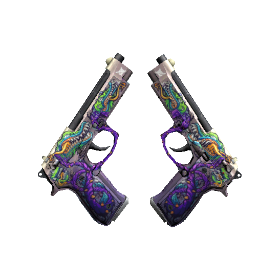 StatTrak™ Dual Berettas | Flora Carnivora (Well-Worn)