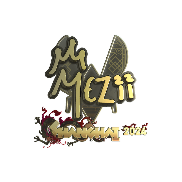 Sticker | mezii (Gold) | Shanghai 2024