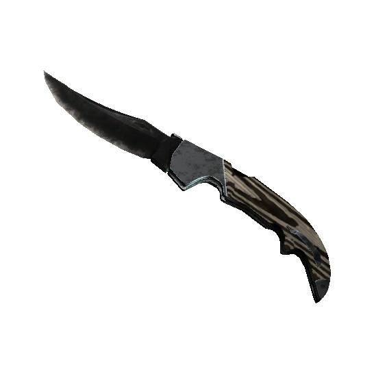 ★ StatTrak™ Falchion Knife | Black Laminate (Battle-Scarred)